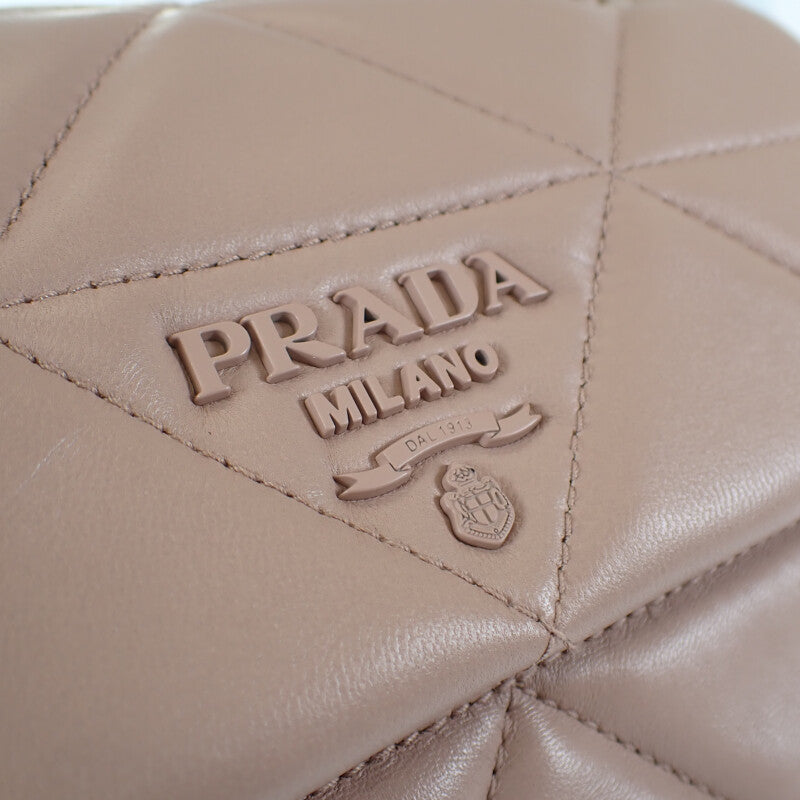 PRADA PRADA Spectrum Small 1BD233 肩背包 納帕皮革 粉米色 女款【二手】【AB級】