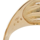 【中古】 デザイン ジュエリー リング K18イエローゴールド 12号 ダイヤモンド レディース メンズ【Aランク】