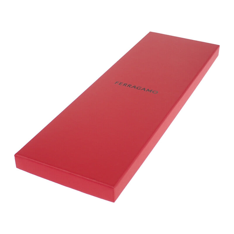 サルヴァトーレフェラガモ Salvatore Ferragamo バンドゥ チェック 32_0890/001 スカーフ シルク ネイビー ブラウン レディース【中古】【SAランク】