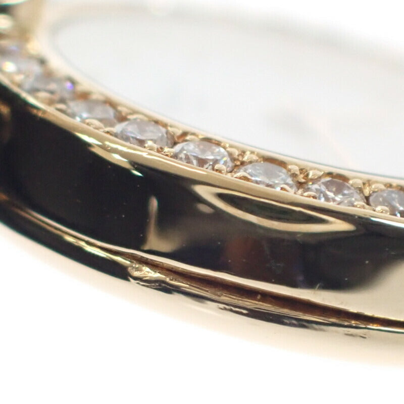 ショパール Chopard ラウンド 10/6353-21 腕時計 K18イエローゴールド ダイヤモンド ルビー クオーツ ホワイト文字盤 レディース【中古】【Aランク】