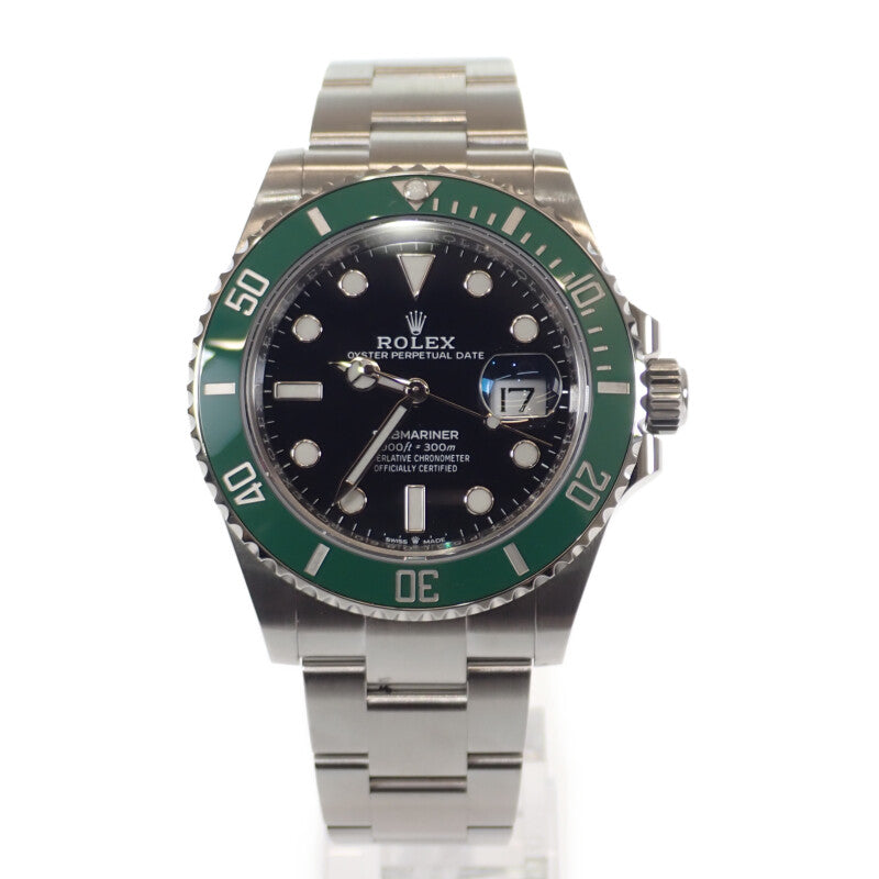 【中古】ロレックス ROLEX サブマリーナー デイト 126610LV 腕時計 ステンレススチール グリーン 自動巻き ブラック文字盤 メンズ【Aランク】