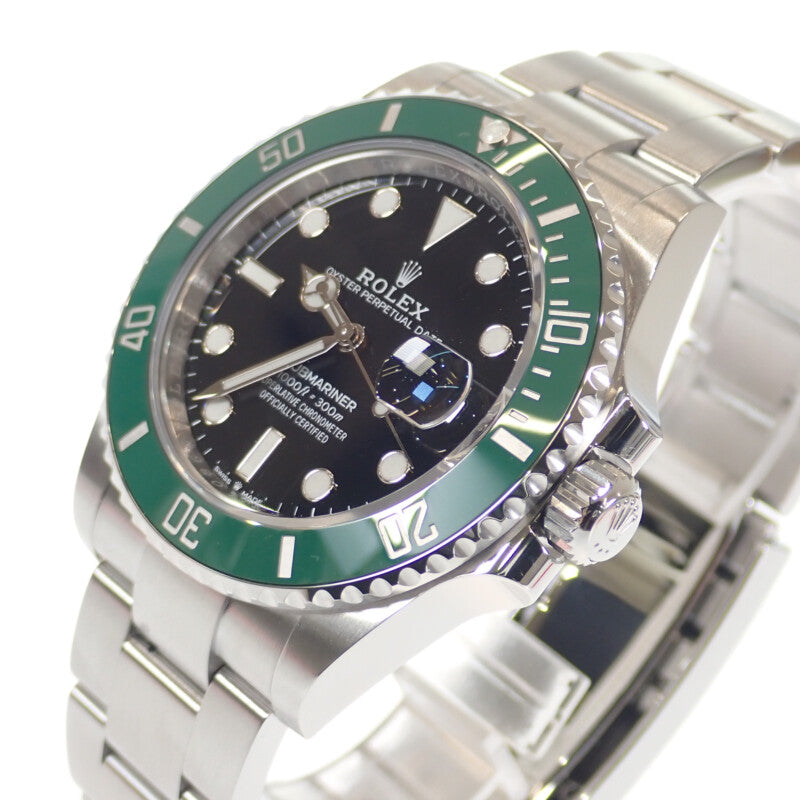 【中古】ロレックス ROLEX サブマリーナー デイト 126610LV 腕時計 ステンレススチール グリーン 自動巻き ブラック文字盤 メンズ【Aランク】