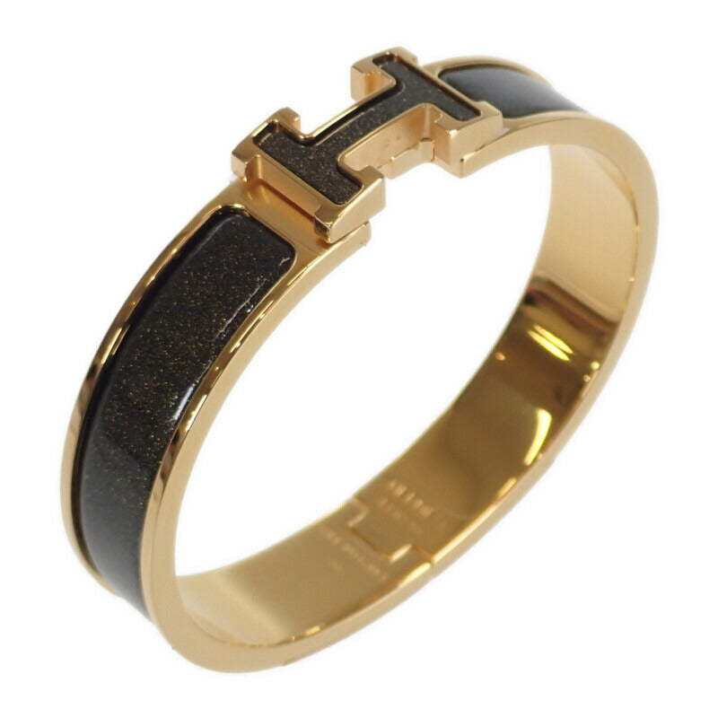 エルメス HERMES クリックH グリッターPM H700015F_G1PM ブレスレット GP ノワール・ドレ ゴールド金具 レディース【中古】【Sランク】