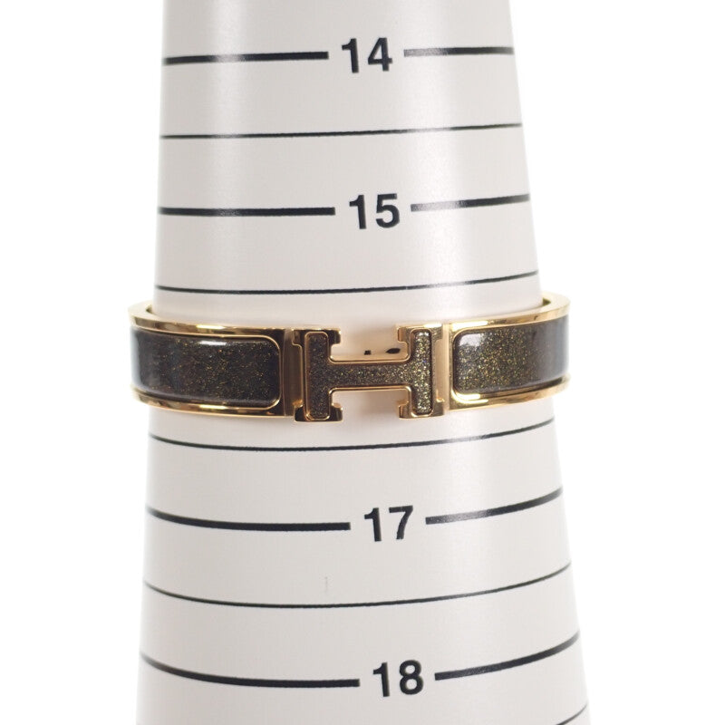 エルメス HERMES クリックH グリッターPM H700015F_G1PM ブレスレット GP ノワール・ドレ ゴールド金具 レディース【中古】【Sランク】