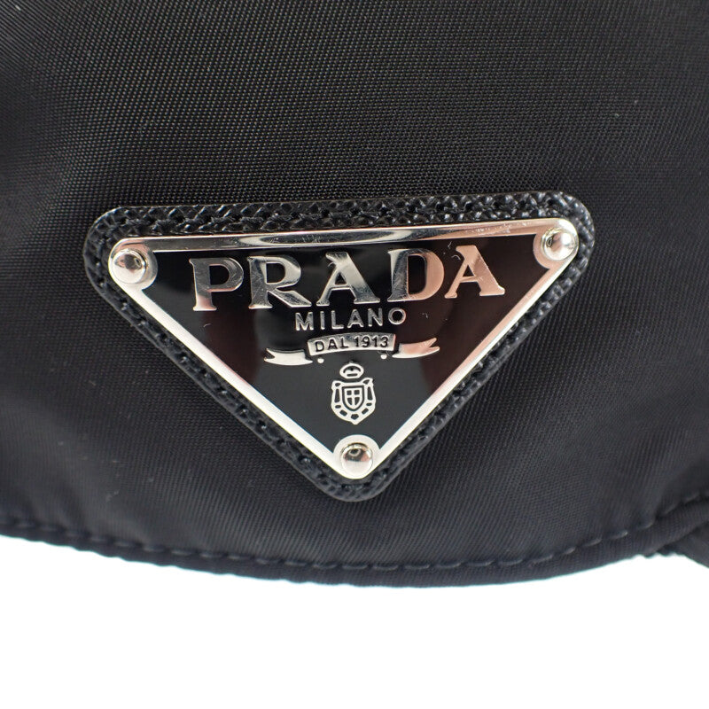 プラダ PRADA Re-Nylon ベースボール S 2HC274 キャップ ナイロン ブラック レディース【中古】【ABランク】