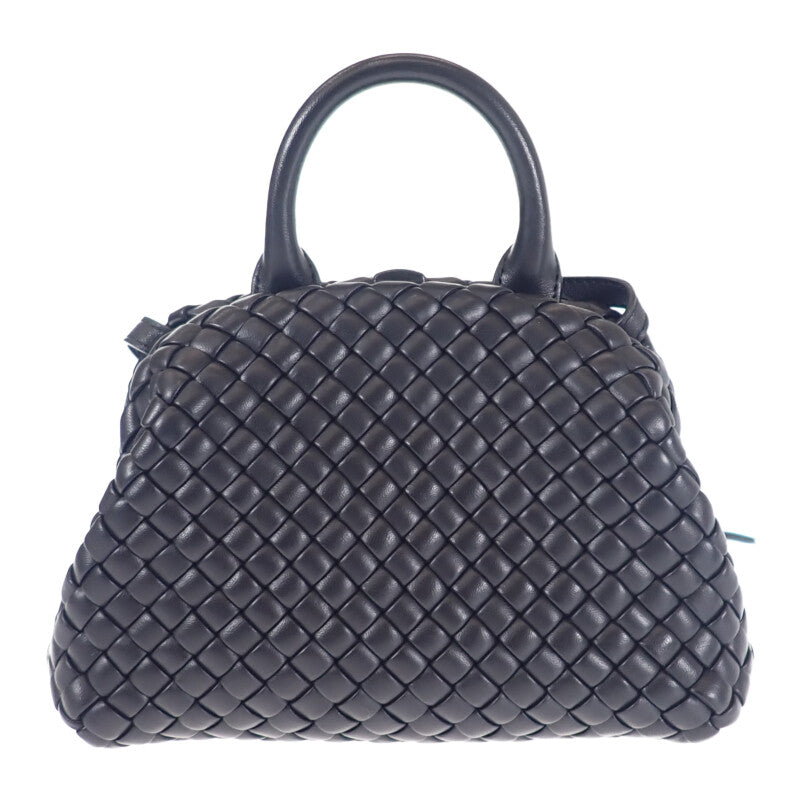 【Aランク】ボッテガヴェネタ BOTTEG AVENETA ミニハンドル 709465V01D18425 2WAYバッグ ショルダーバッグ ラムスキン ブラック レディース【ISEYA】