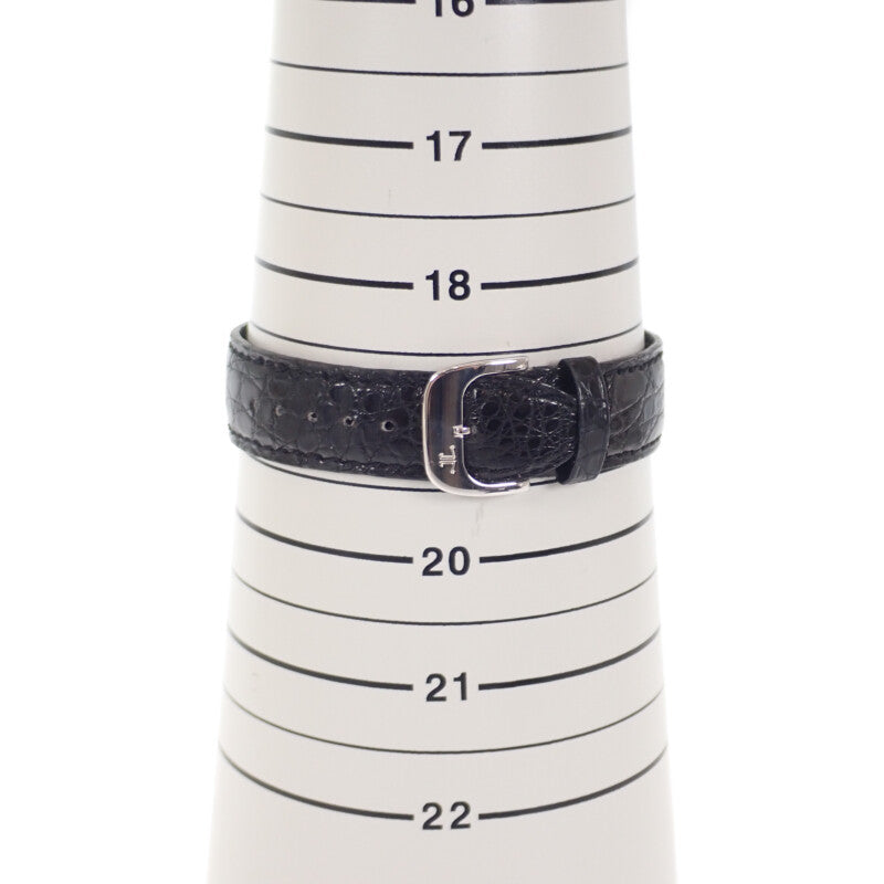 ジャガールクルト JAEGAER LECOULTRE レベルソ クラシック 250.3.86 腕時計 K18ホワイトゴールド レザー 手巻き ブラック文字盤 メンズ【中古】【Aランク】