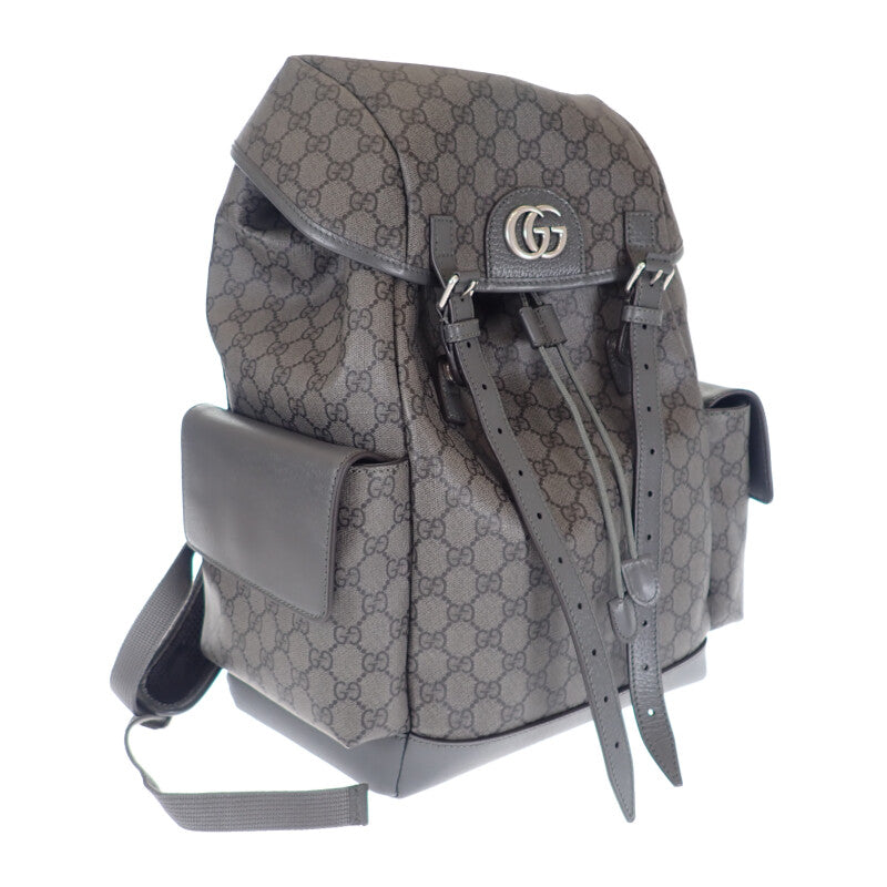 【中古】グッチ GUCCI オフィディア ミディアム バックパック 598140_FABHU_8863 リュック・デイパック GGスプリームキャンバス グレー ブラック メンズ ユニセックス【Aランク】