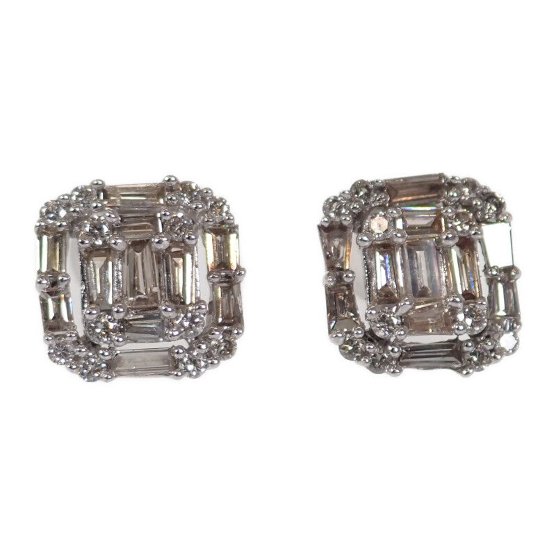 K18WG D0.20 0.20ct デザインジュエリー ピアス 18金ホワイトゴールド ダイヤモンド レディース アクセサリー ジュエリー 【ISEYA】