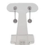 デザインジュエリー エメラルドカット ドロップ ピアス Pt900プラチナ ダイヤモンド レディース【中古】【Aランク】