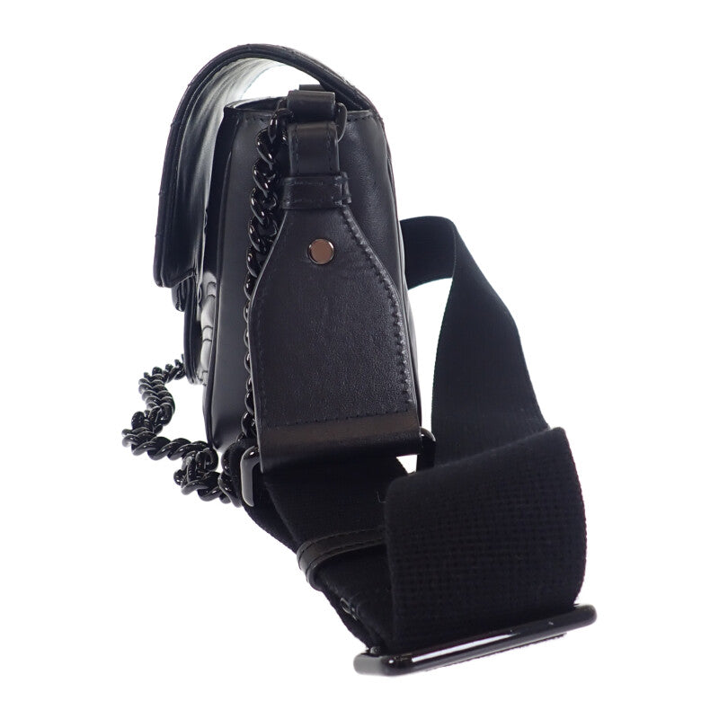 グッチ GUCCI GGマーモント キルティングレザー チェーン 739681 ショルダーバッグ カーフ ブラック レディース【中古】【ABランク】