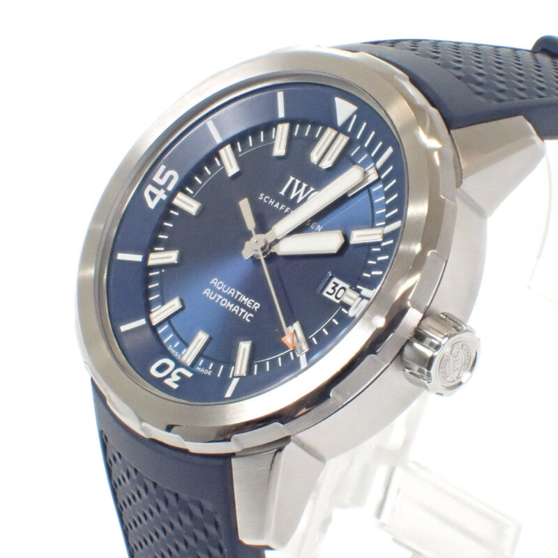 IWC インターナショナルウォッチカンパニー IWC アクアタイマー オートマティック IW328801 腕時計 ステンレススチール ラバー 自動巻き ブルー文字盤 メンズ【中古】【Aランク】