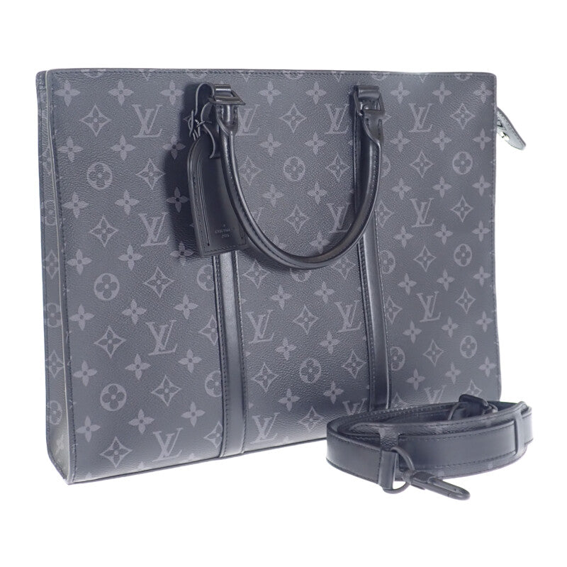 【Aランク】ルイヴィトン LOUIS VUITTON サックプラ・ホリゾンタルジップ M45265 2WAYバッグ ショルダーバッグ レザー モノグラム エクリプス キャンバス ブラック メンズ【ISEYA】