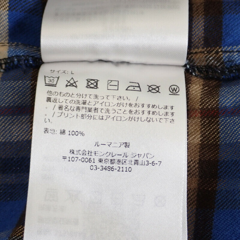 モンクレール MONCLER CAMICIA チェックシャツ トップス L
