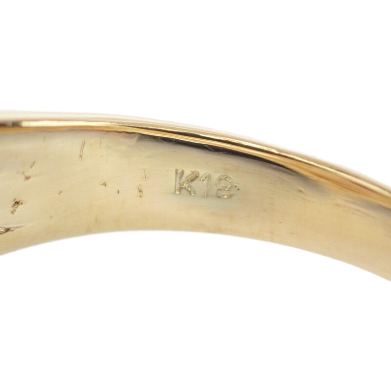 K18YG デザインジュエリー リング K18イエローゴールド 11号 ルビー ダイヤモンド レディース【中古】【Aランク】