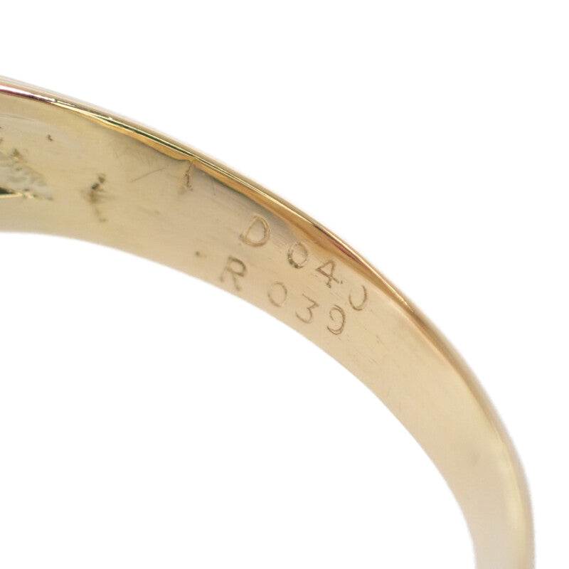 デザインジュエリー 11号 リング K18イエローゴールド ルビー ダイヤモンド レディース【中古】【Aランク】