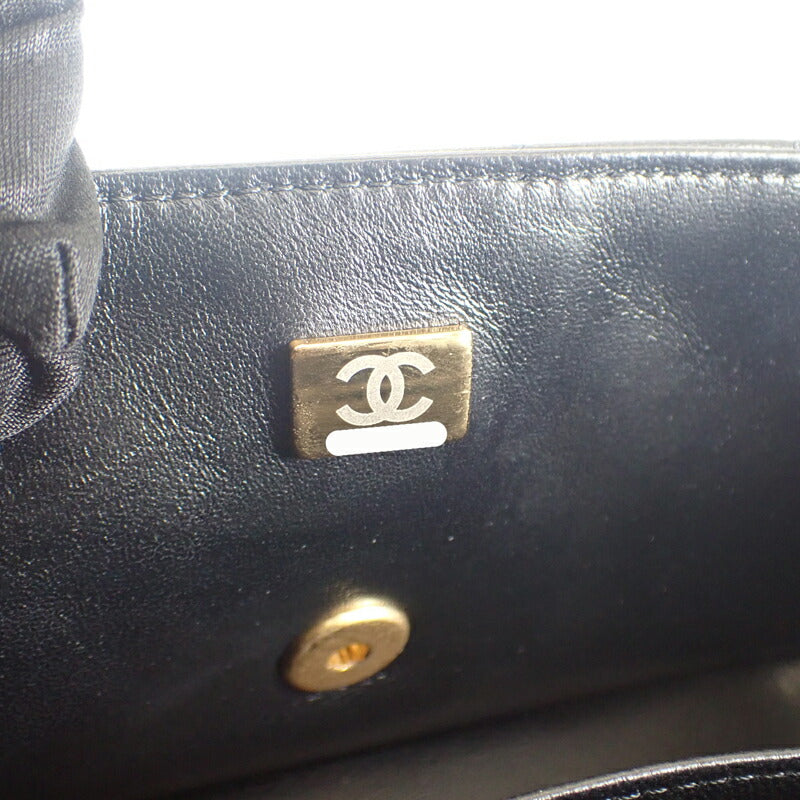 【Aランク】シャネル CHANEL トップハンドル 24SS AS4530_B14824_94305 2WAYバッグ ショルダーバッグ ラムスキン ブラック ターンロック ゴールド金具 レディース【ISEYA】