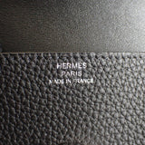 【SAランク】エルメス HERMES ドゴン カードケース トゴ ブラック Z刻印 ベルト シルバー金具 レディース メンズ【ISEYA】