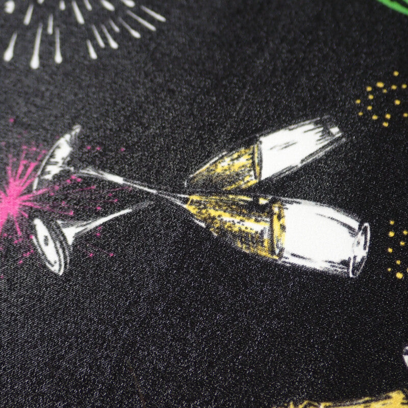 バレンシアガ BALENCIAGA セレブレーション プリント 36 半袖シャツ シルク ブラック メンズ【中古】【Aランク】