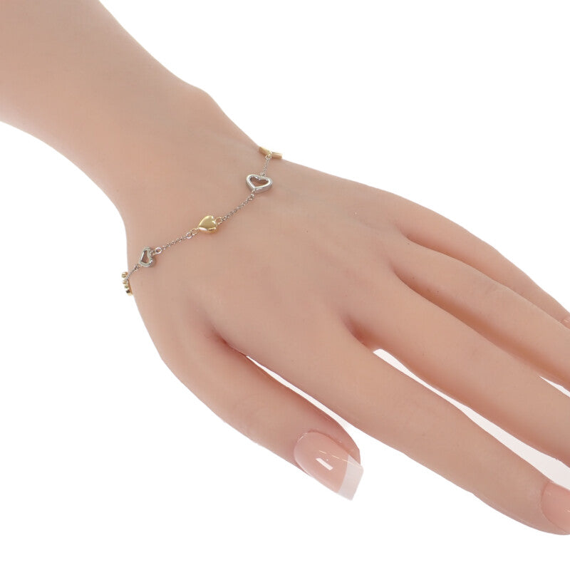 ティファニー TIFFANY&Co. マルチハート ブレスレット K18イエロー