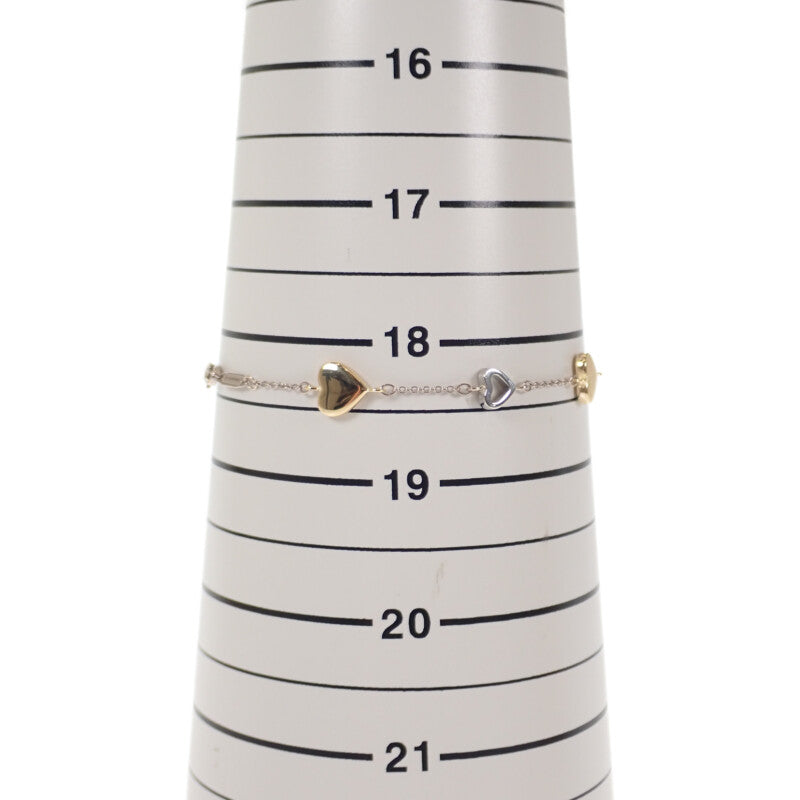 ティファニー TIFFANY&Co. マルチハート ブレスレット K18イエローゴールド K18ホワイトゴールド レディース【中古】【Aランク】