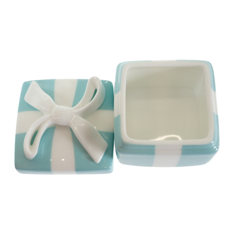 【中古】ティファニー TIFFANY&Co. ブルーボックス ミニ ジュエリーケース 小物入れ 陶器 アクセサリーポーチ 陶器 ブルー レディース【Aランク】