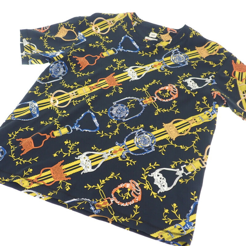 エルメス HERMES インターロック マキシ 38 H4E4628DLA3 半袖Ｔシャツ コットン ブラック レディース【中古】【SAランク】 エルメス HERMES インターロック マキシ 38 H4E4628DLA3 半袖Tシャツ