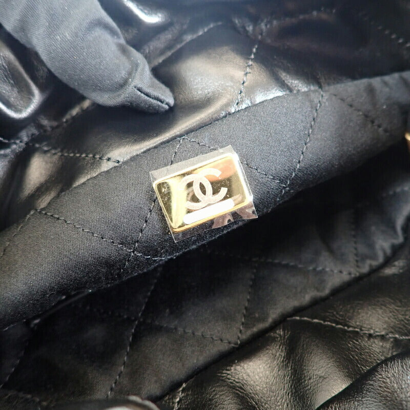 【Aランク】シャネル CHANEL 22 ミニ ハンドバッグ AS3980_B08037_94305 2WAYバッグ ショルダーバッグ シャイニーカーフスキン ブラック ドローストリング ゴールド金具 レディース【ISEYA】