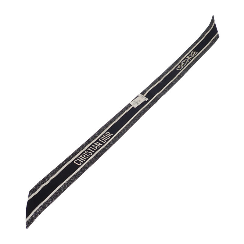 ディオール Dior ミッツァ 24PCO106I611 スカーフ シルク ブラック レディース【中古】【Aランク】