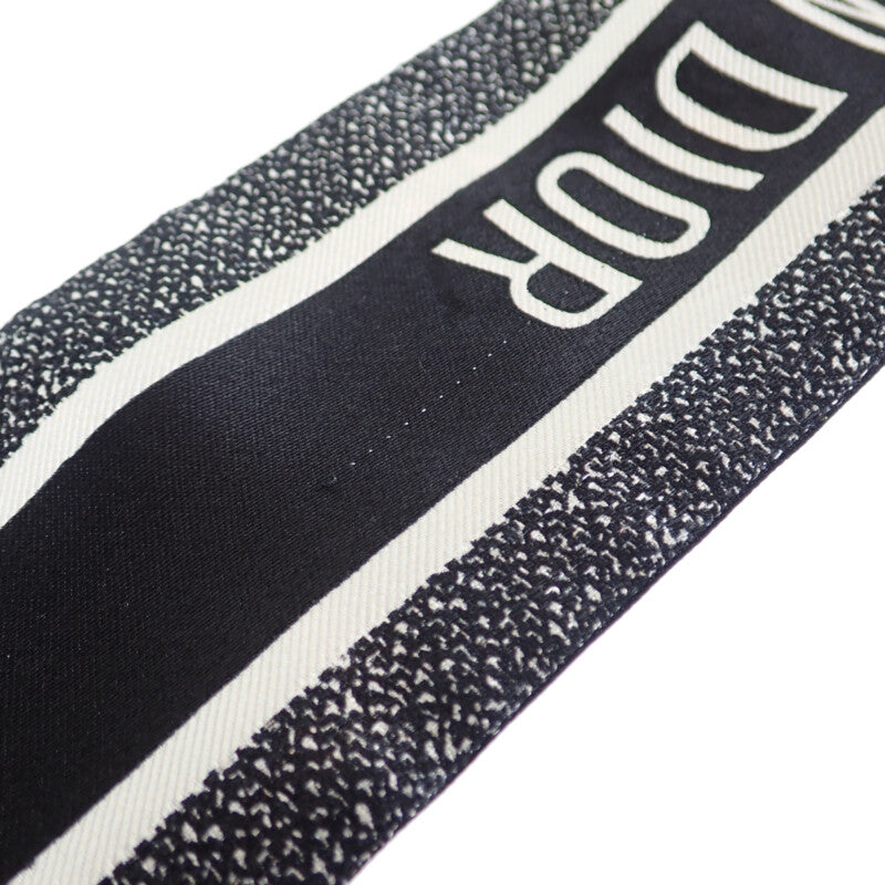 ディオール Dior ミッツァ 24PCO106I611 スカーフ シルク ブラック レディース【中古】【Aランク】