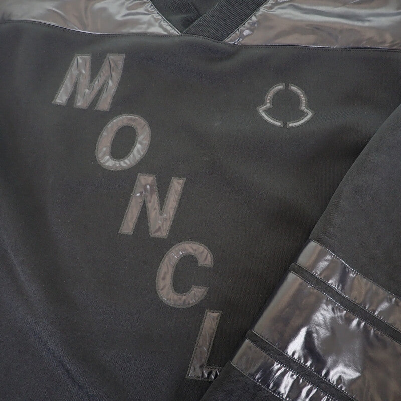 【Aランク】モンクレール MONCLER ジーニアス フラグメント ホッケーシャツ トップス H209U8G00004M2355 長袖Ｔシャツ ポリエステル ブラック L メンズ【ISEYA】