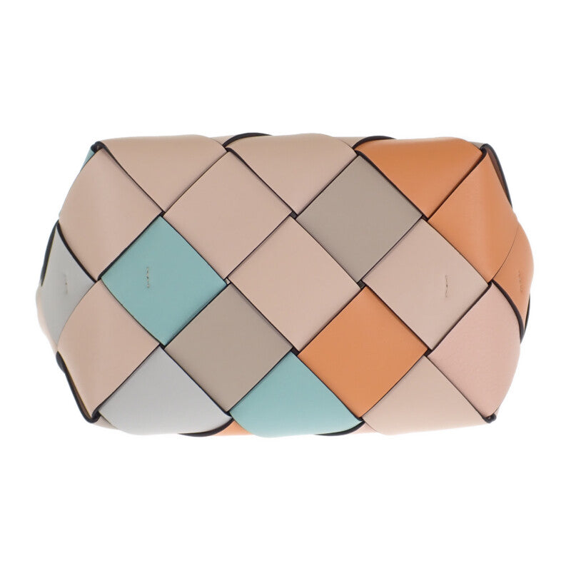 ロエベ LOEWE ウーブン バスケット A521T32X22 2WAYバッグ ショルダーバッグ カーフ マルチカラー レディース【中古】【Aランク】