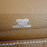 【Aランク】エルメス HERMES ベアンスフレ 長財布 ヴォーエプソン ゴールド □O刻印 シルバー金具 レディース【ISEYA】