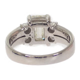 デザインジュエリー スクエア 14.5号 リング Pt900プラチナ ダイヤモンド レディース【中古】【Aランク】