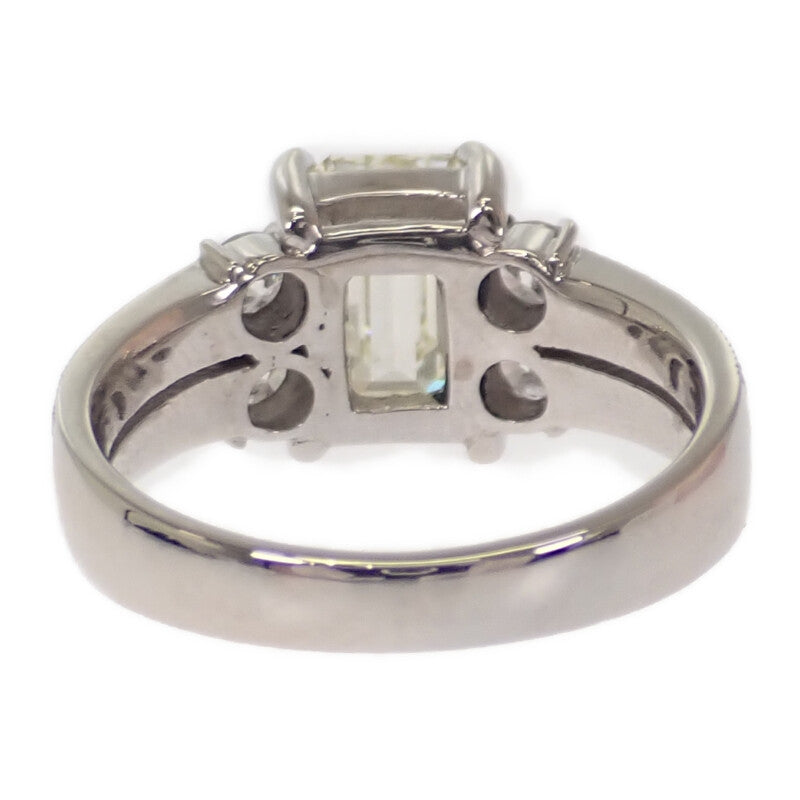 デザインジュエリー スクエア 14.5号 リング Pt900プラチナ ダイヤモンド レディース【中古】【Aランク】