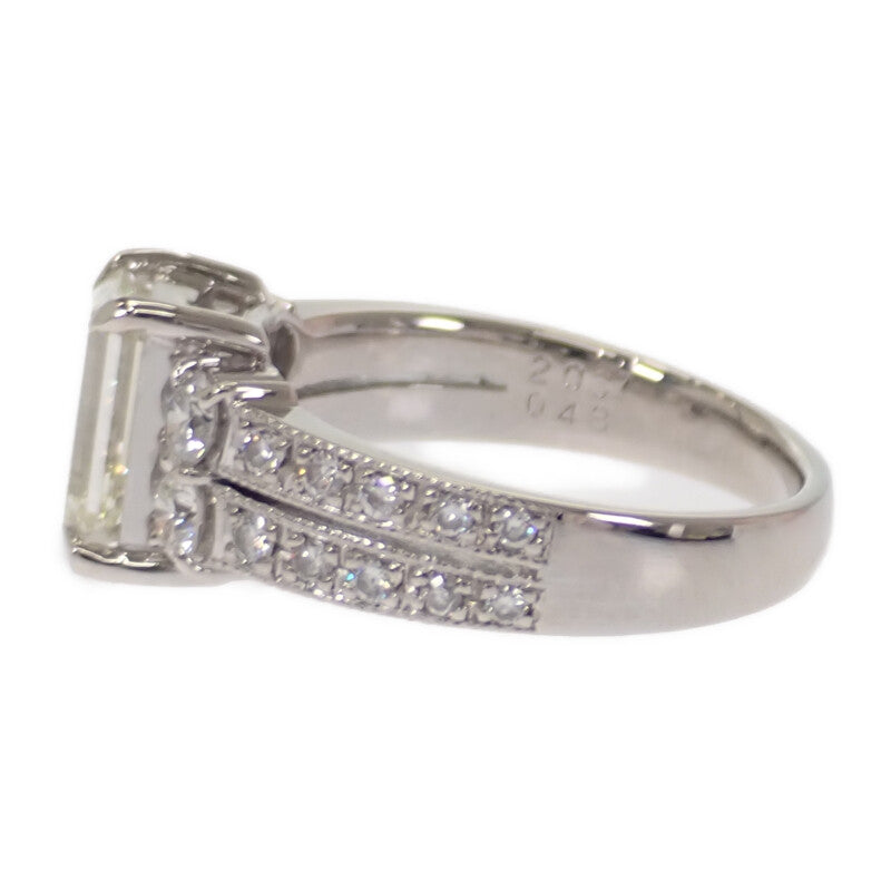 デザインジュエリー スクエア 14.5号 リング Pt900プラチナ ダイヤモンド レディース【中古】【Aランク】