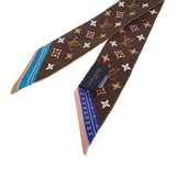 【Aランク】ルイヴィトン LOUIS VUITTON バンドーBB スカーフ フラワーズ フォエバ モノグラム M77682 スカーフ シルク ブラウン ベージュ レディース【ISEYA】