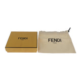 【Aランク】フェンディ FENDI FFロゴ ズッカ カードホルダー 7M0164 カードケース レザー ブラウン レディース【ISEYA】