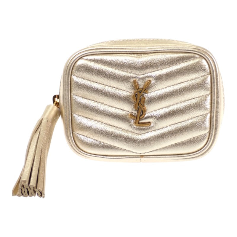 SAINT LAURENT Baby Lou Chain Shoulder Bag Pouch 657495 Shoulder Bag Leather Gold Women's [Used] [Rank A]