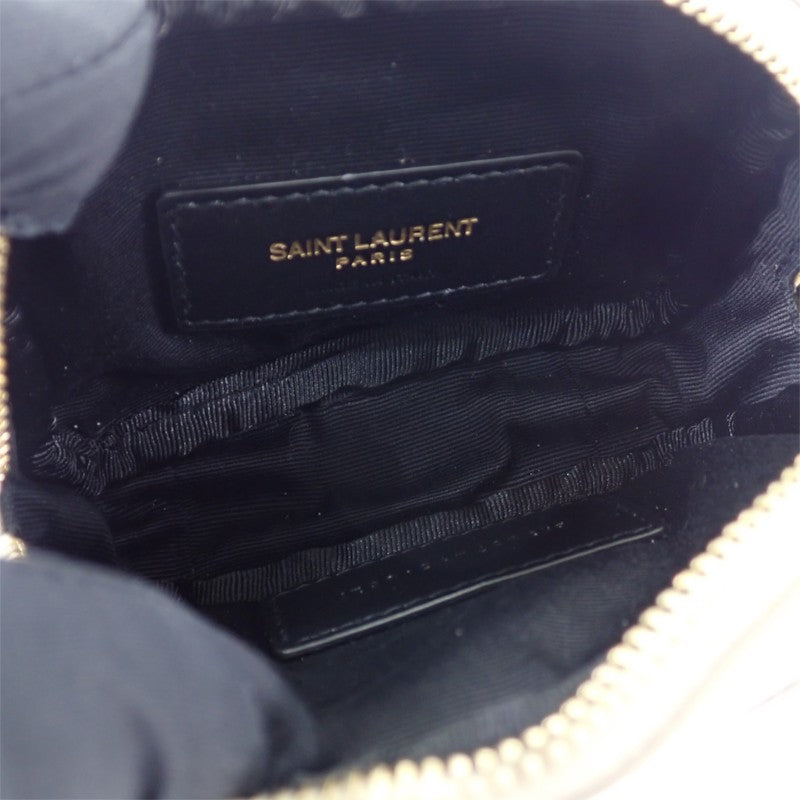 SAINT LAURENT 聖羅蘭 BABY LOUP 鍊帶肩背包 手拿包 657495 肩背包 皮革 金色 女款【中古】【A級品】