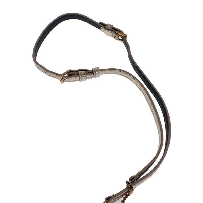 SAINT LAURENT PARIS サンローランパリ  ベイビー ルー ポーチ ショルダーバッグ 657495 グレインレザー   ブラック シルバー金具  チェーン タッセル ポシェット ベルトバッグ 【本物保証】 サンローラン SAINT LAURENT ベイビールー チェーンショルダーバッグ