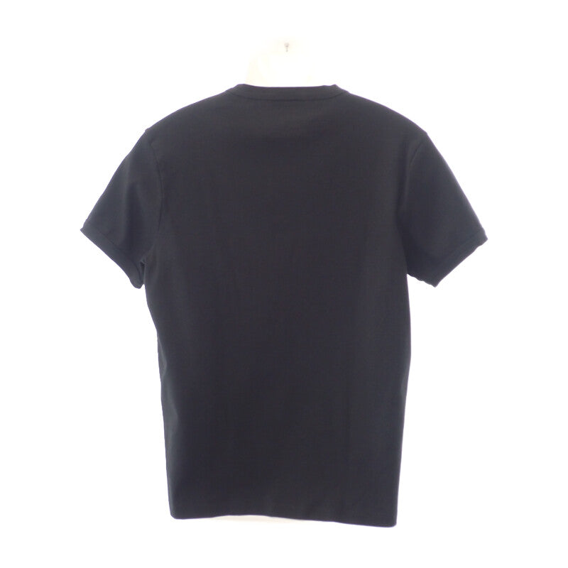 【Aランク】プラダ PRADA トライアングルロゴ クルーネック トップス UJN824_S222_11ZM 半袖Ｔシャツ コットン ブラック XL メンズ【ISEYA】