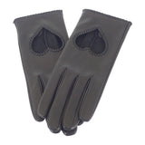 エルメス HERMES ハートグローブ H232012G01070 手袋 ラムスキン アニョー・グラッセ ブラック シルバー金具 7 レディース【中古】【Sランク】