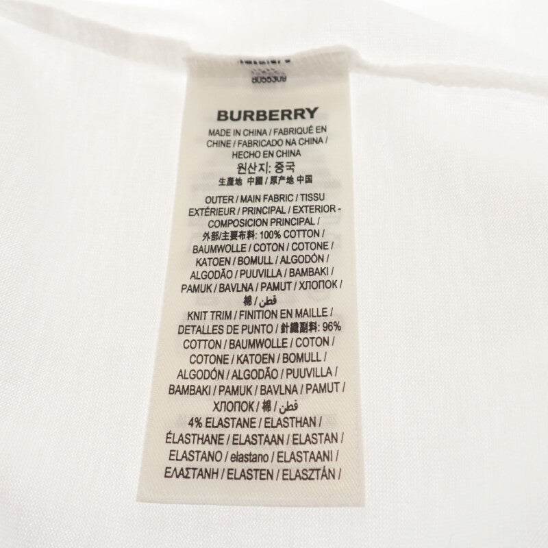 【Aランク】バーバリー BURBERRY ロゴコットンTシャツ 8055309 半袖Ｔシャツ コットン ホワイト L メンズ 【ISEYA】