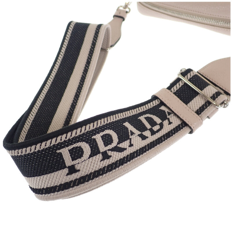 【Aランク】プラダ PRADA ヴィッテロダイノソフトレザー 2ストラップ 1BH192 ショルダーバッグ レザー ウォーターリリー ピンク ファスナー シルバー金具 レディース【ISEYA】