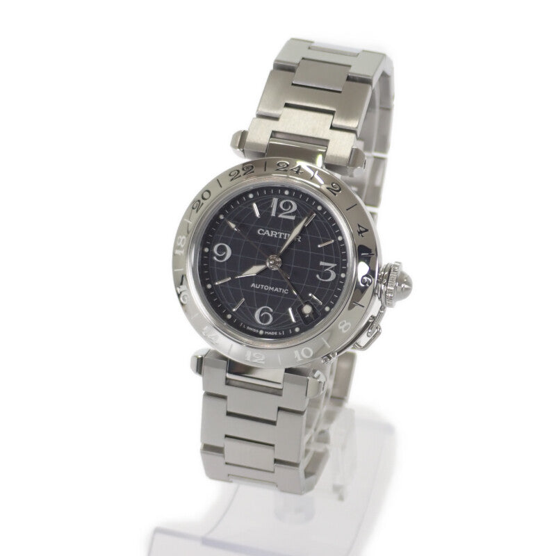 カルティエ CARTIER パシャC メリディアン W31079M7 腕時計 ステンレススチール 自動巻き ブラック文字盤 メンズ レディース ユニセックス【中古】【Aランク】