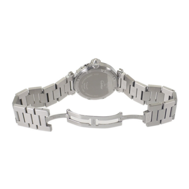 カルティエ CARTIER パシャC メリディアン W31079M7 腕時計 ステンレススチール 自動巻き ブラック文字盤 メンズ レディース ユニセックス【中古】【Aランク】