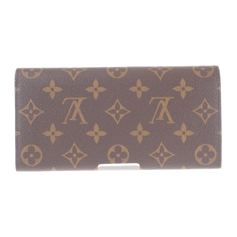 【SAランク】ルイヴィトン LOUIS VUITTON ポルトフォイユ エミリー M60697 モノグラム 長財布 モノグラムキャンバス ブラウン フューシャ スナップボタン レディース【ISEYA】