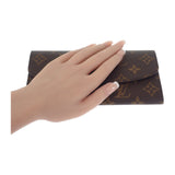 【SAランク】ルイヴィトン LOUIS VUITTON ポルトフォイユ エミリー M60697 モノグラム 長財布 モノグラムキャンバス ブラウン フューシャ スナップボタン レディース【ISEYA】