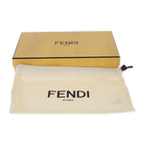 【SAランク】フェンディ FENDI FF ダイヤモンド 8M0251 長財布 レザー グリーン アイボリー スナップボタン シルバー金具 レディース【ISEYA】